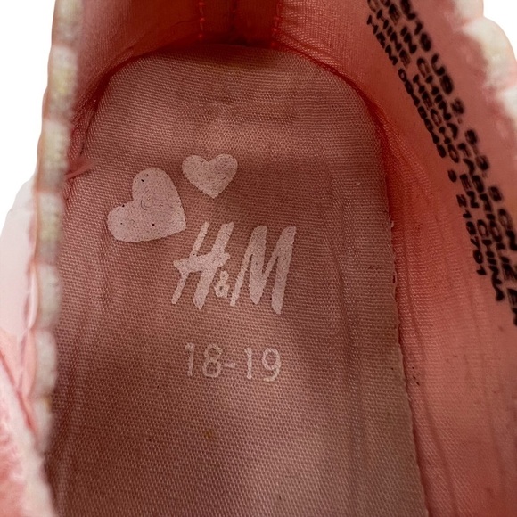 H&M Pink Patent Scalloped Edge Hook And Loop Mary Janes Size 2 Toddler Girl's - Picture 2 of 9